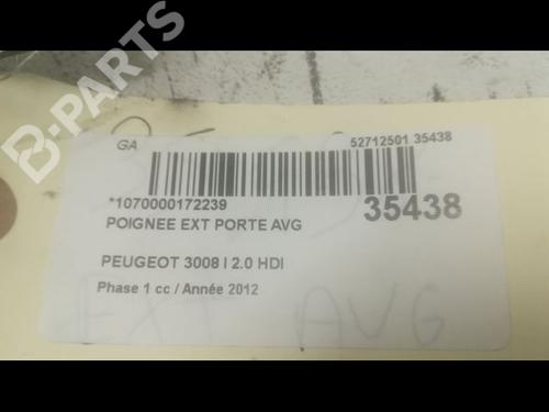 Front left exterior door handle PEUGEOT 3008 I MPV (0U_) 2.0 HDi Hybrid4 | BP9602069C128 