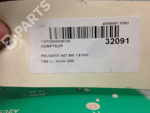 Instrument cluster PEUGEOT 407 SW (6E_, 6D_) 1.6 HDi 110 | BP9593242C47 