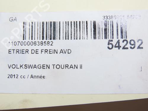 Used Right front brake caliper VW TOURAN (1T3) 2.0 TDI (140 hp) 28830050