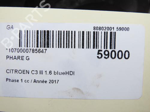 Left headlight CITROËN C3 III (SX) 1.6 BlueHDi 75 | BP37275950C28 - Image 5