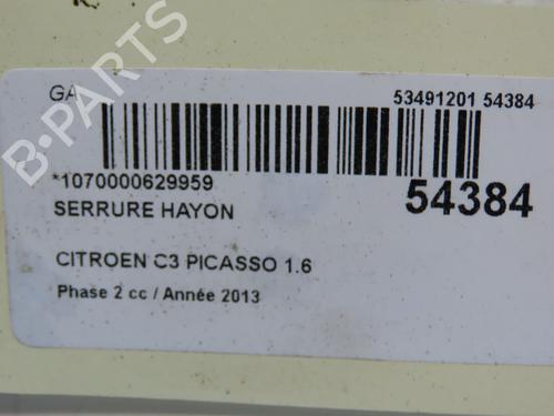 Used Tailgate lock CITROËN C3 Picasso (SH_) 1.6 HDI 90 (92 hp) 31056252