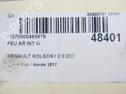 Left tailgate light RENAULT KOLEOS I (HY_) 2.0 dCi (HY0K) | BP28969498C79 