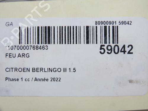 Left taillight CITROËN BERLINGO Box Body/MPV (K9) 1.5 BlueHDi 100 | BP36873910C34  - Image 5