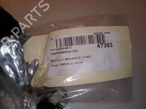 Right front driveshaft RENAULT MEGANE III Grandtour (KZ0/1) 1.9 dCi (KZ0J, KZ0N, KZ1S) | BP14950581M39