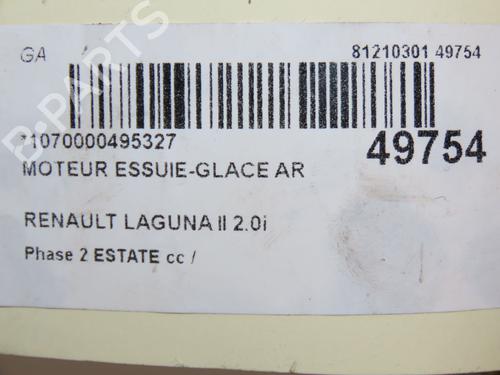 Rear wiper motor RENAULT LAGUNA II Grandtour (KG0/1_) 2.0 16V (KG00, KG0K, KG0W, KG0P) | BP28832934M102 