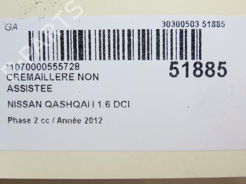Steering rack NISSAN QASHQAI / QASHQAI +2 I (J10, NJ10, JJ10E) 1.6 dCi | BP23124941M22 