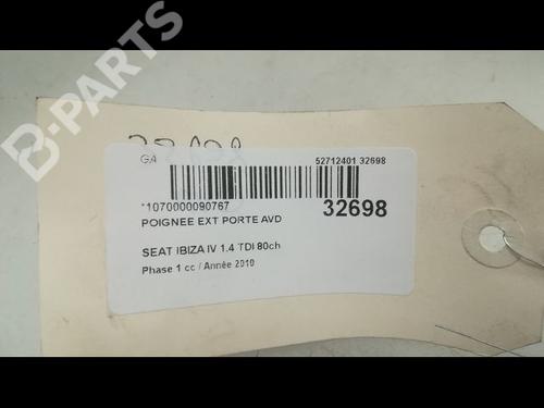 Front right exterior door handle SEAT IBIZA IV SC (6J1, 6P5) 1.4 TDI | BP9596805C129 