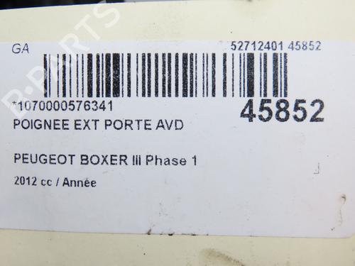 Front right exterior door handle PEUGEOT BOXER Van 2.2 HDi 130 | BP26383654C129 