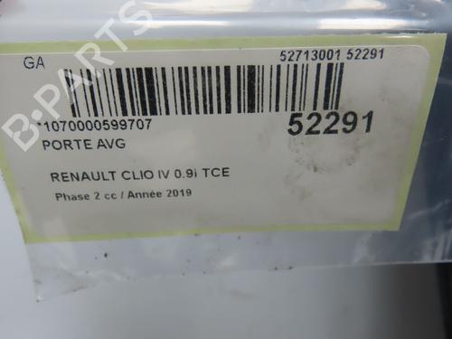 Used Left front door RENAULT CLIO IV (BH_) 0.9 TCe 90 (BHNF, BHMA, BHMH, BHJK, BHJR) (90 hp) 24358993