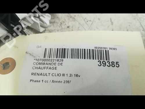 Climate control RENAULT CLIO III (BR0/1, CR0/1) 1.2 16V (BR02, BR0J, BR11, CR02, CR0J, CR11) | BP9606647I5 