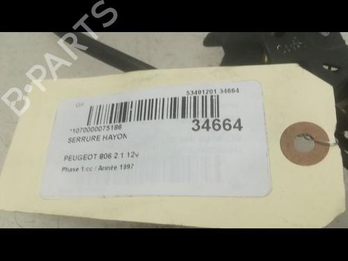 Bagklap lås PEUGEOT 806 (221) 2.1 td 12V (109 hp) 9595970