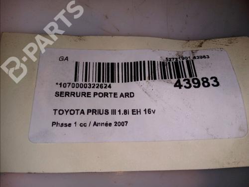 Rear right lock TOYOTA PRIUS Liftback (_W2_) 1.5 Hybrid (NHW20_, NHW20R) | BP11103412C99 
