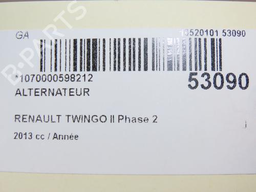 Used Alternator RENAULT TWINGO II (CN0_) 1.6 RS (CN0N, CN0R, CN0S) (133 hp) 28829115