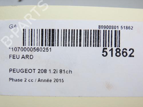 Right taillight PEUGEOT 208 I (CA_, CC_) 1.2 VTI 82 | BP24359138C35 