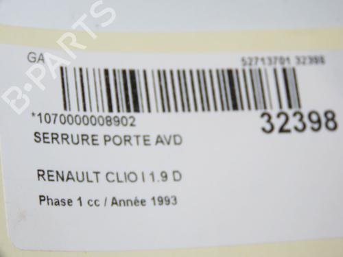 Used Front right lock Front right lock RENAULT CLIO I (B/C57_, 5/357_) 1.9 D (B/C/S576, B/C/S57L) (64 hp) 33893143 33893143