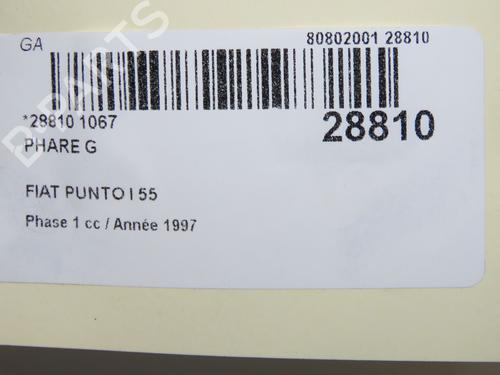 Used Left headlight Left headlight FIAT PUNTO (176_) 55 1.1 (54 hp) 36495688 36495688