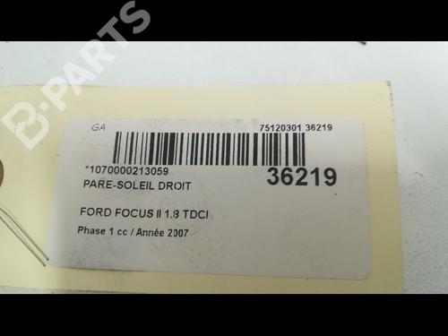 Right sun visor FORD FOCUS II (DA_, HCP, DP) 1.8 TDCi | BP9605175I2 