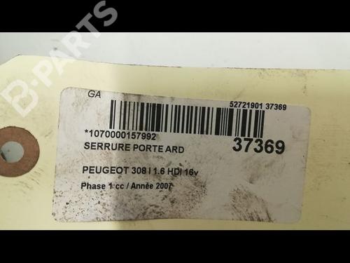 Rear right lock PEUGEOT 308 I (4A_, 4C_) 1.6 HDi | BP9601140C99 