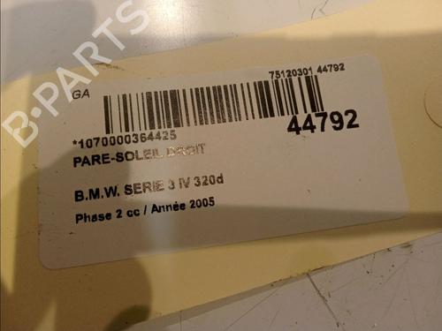 Used Right sun visor BMW 3 (E46) 320 d (150 hp) 11103867