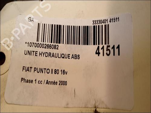 Used ABS pump FIAT PUNTO (188_) 1.2 16V 80 (188.233, .235, .253, .255, .333, .353, .639,... (80 hp) 9612292