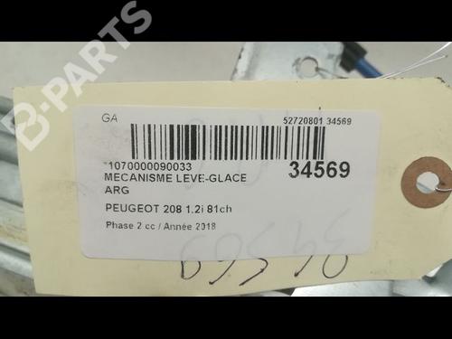 Rear left window mechanism PEUGEOT 208 I (CA_, CC_) 1.2 VTi 68 / PureTech 68 | BP9597612C24 
