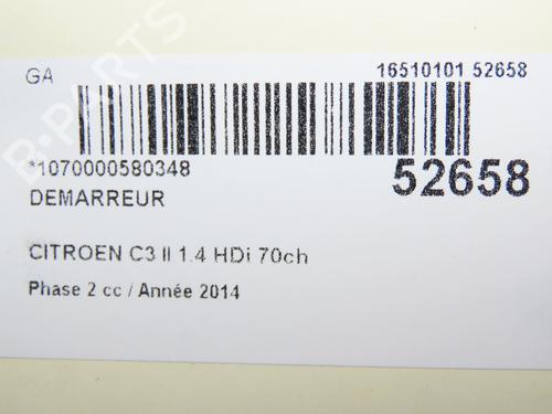 Starter CITROËN C3 II (SC_) 1.4 HDi 70 (SC8HZC, SC8HR0, SC8HP4) | BP28829003M8 - Image 5