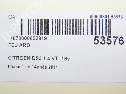 Used Right taillight CITROËN DS3 (SA_) 1.6 HDi 90 (92 hp) 28802297