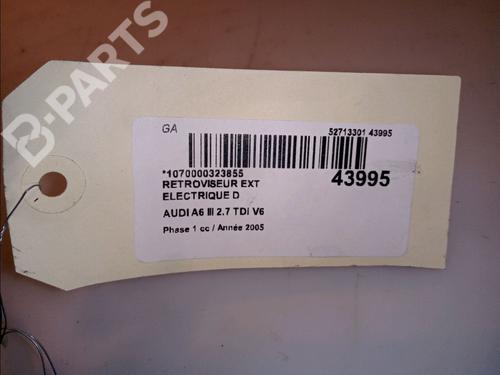 Right mirror AUDI A6 C6 Avant (4F5) 2.7 TDI | BP12173831C27 