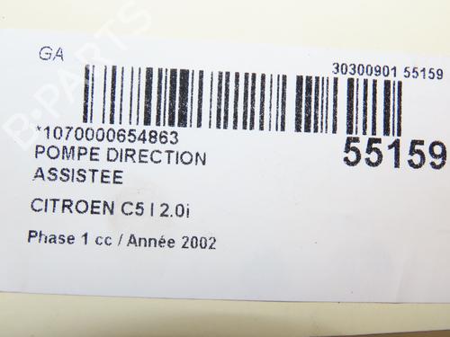 Styring servopumpe CITROËN C5 I (DC_) 2.0 16V (DCRFNC, DCRFNF) (136 hp) 28967486