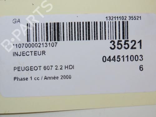 Injector PEUGEOT 607 (9D, 9U) 2.2 HDi | BP9605232M100 