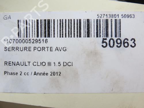 Front left lock RENAULT CLIO III (BR0/1, CR0/1) 1.5 dCi | BP26383682C98 