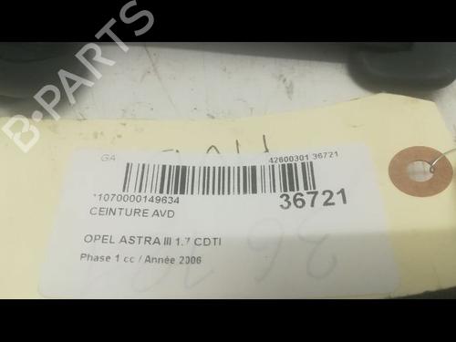 Used Front right seatbelt Front right seatbelt OPEL ASTRA H GTC (A04) 1.7 CDTi (L08) (101 hp) 9600699 9600699