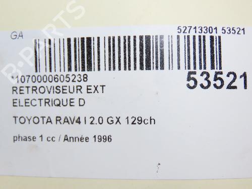 Used Right mirror TOYOTA RAV 4 I (_A1_) 2.0 4WD (SXA10, SXA11) (129 hp) 28831382