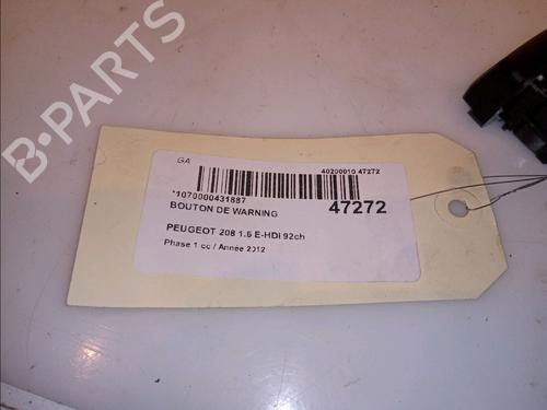 Warning switch PEUGEOT 208 I (CA_, CC_) 1.6 HDi | BP12354701I22 
