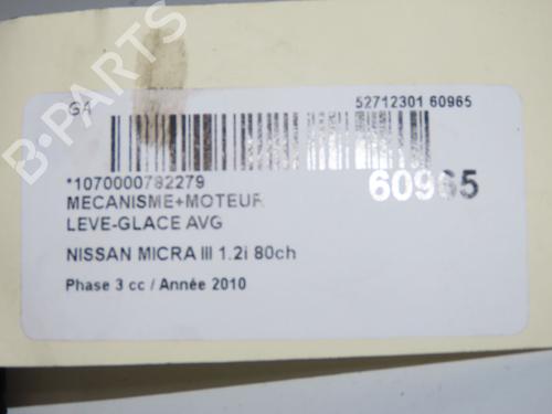 Used Front left window mechanism Front left window mechanism NISSAN MICRA III (K12) 1.2 16V (65 hp) 40026357 40026357