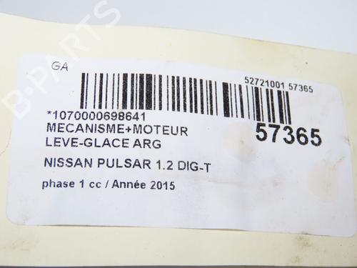 Rudehejsemekanisme venstre bagtil NISSAN PULSAR Hatchback (C13) 1.2 DIG-T (115 hp) 32308421