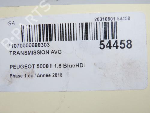 Used Left front driveshaft Left front driveshaft PEUGEOT 5008 II (MC_, MJ_, MR_, M4_) 1.6 BlueHDi 120 (MCBHZH, MCBHZW) (120 hp) 33860607 33860607