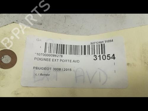 Front right exterior door handle PEUGEOT 3008 I MPV (0U_) 1.6 BlueHDi 120 | BP23175821C129 