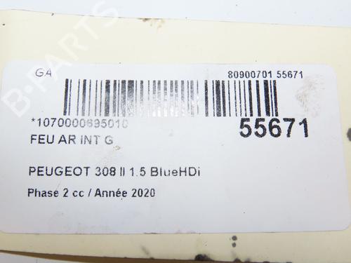 Used Left tailgate light PEUGEOT 308 II (LB_, LP_, LW_, LH_, L3_) 1.5 BlueHDi 130 (131 hp) 31141151