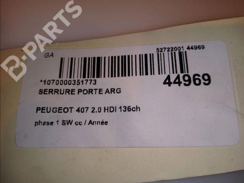 Rear left lock PEUGEOT 407 SW (6E_, 6D_) 2.0 HDi 135 | BP11876614C100 