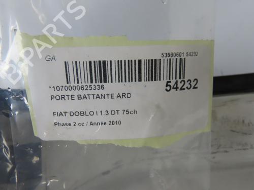Used Right tailgate FIAT DOBLO Box Body/MPV (223_) 1.3 D Multijet (75 hp) 28832336