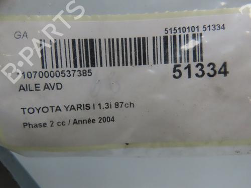 Used Right front fenders TOYOTA YARIS (_P1_) 1.3 (SCP12_, SCP13_, SCP12R, SCP13R) (87 hp) 28830896