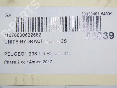 Used ABS pump PEUGEOT 208 I (CA_, CC_) 1.6 HDi / BlueHDi 75 (75 hp) 28685245
