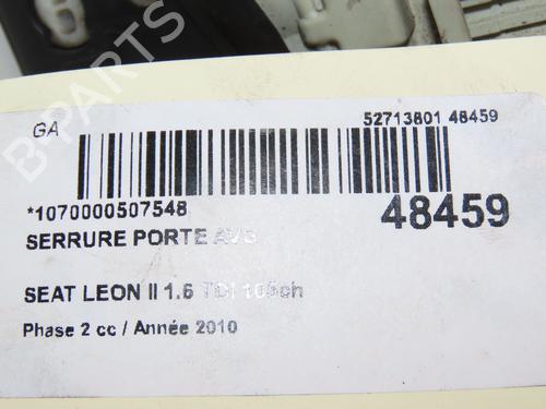Front left lock SEAT LEON (1P1) 1.6 TDI | BP17868497C98 