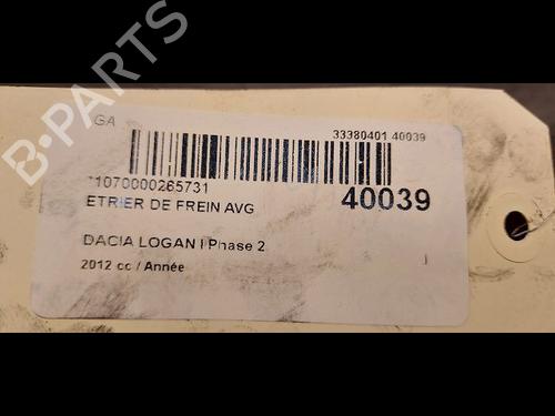 Used Left front brake caliper DACIA LOGAN MCV (KS_) 1.6 16V Hi-Flex (105 hp) 14878286