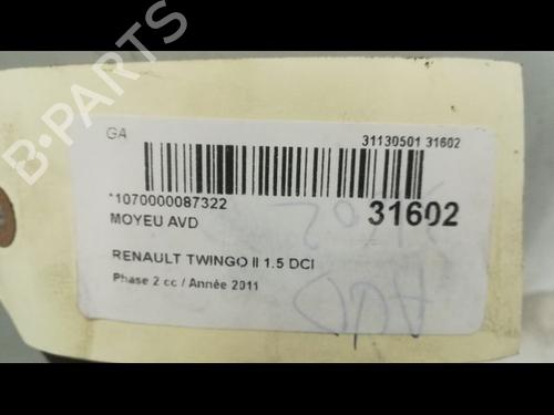 Used Left front steering knuckle RENAULT TWINGO II (CN0_) 1.5 dCi 75 (75 hp) 23173179