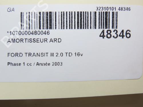 Used Right rear shock absorber FORD TRANSIT Van (FA_ _) 2.0 DI (FAE_, FAF_, FAG_) (100 hp) 24358800