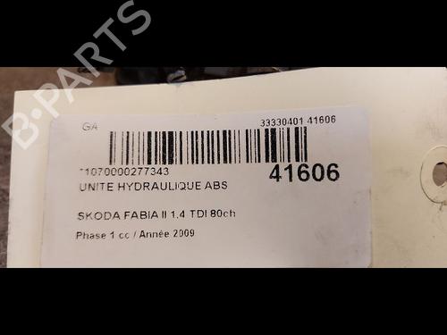 Used ABS pump SKODA FABIA II (542) 1.4 TDI (80 hp) 9613716