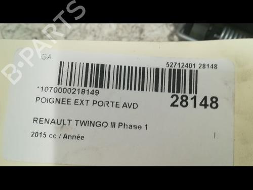 Høyre foran utvendig håndtak RENAULT TWINGO III (BCM_, BCA_) [2014-2025]  23175817