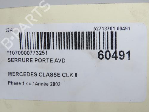 Højre fortil lås Højre fortil lås MERCEDES-BENZ CLK (C209) CLK 200 Kompressor (209.342) (163 hp) 37596740 37596740